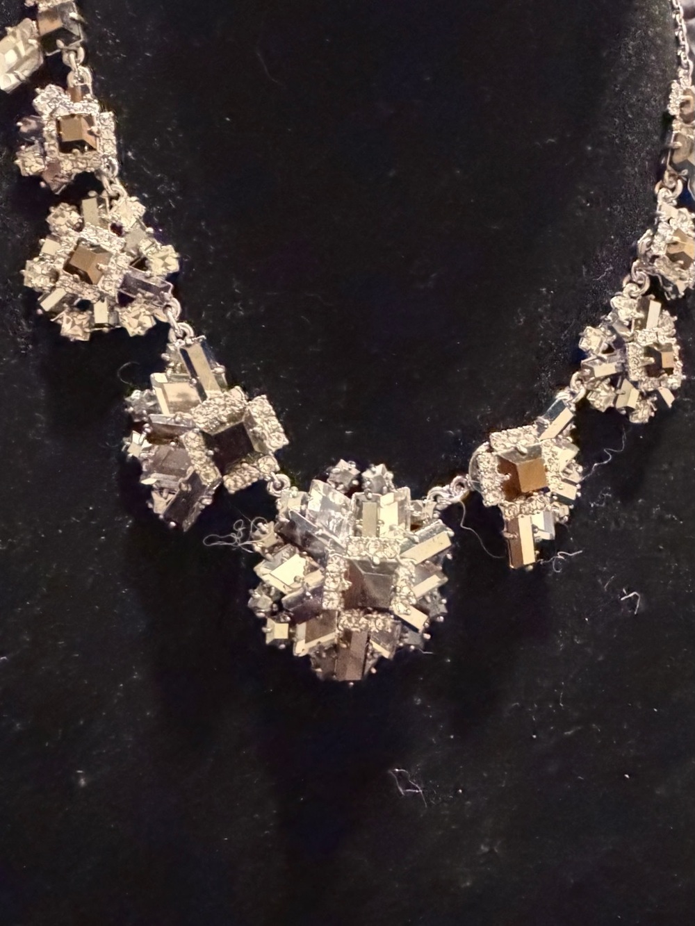 RARE NWT Kate Spade Crystal Statement Necklace Dimensional Layered WBRU5579